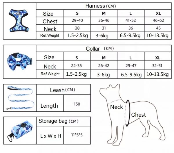 Grey Camouflage 4 piece Dog Harness Set - Image 4